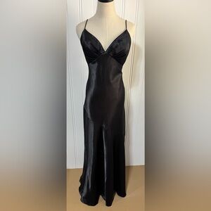 Christina Wu Celebration Black Satin Dress size 10